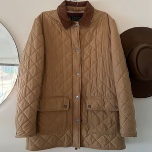 Ralph Lauren Women’s suede-collard quilted coat